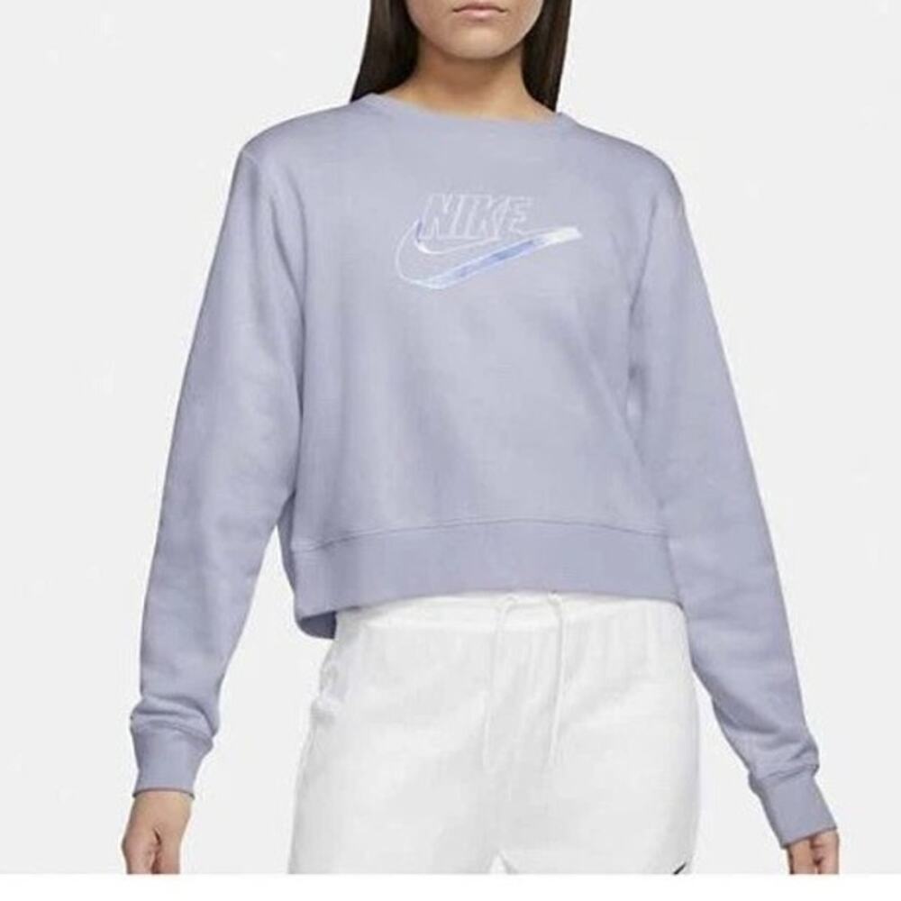 NEW Nike NSW Easy Fleece Crew Lavender Women's XL Sweatshirt DD5776-057